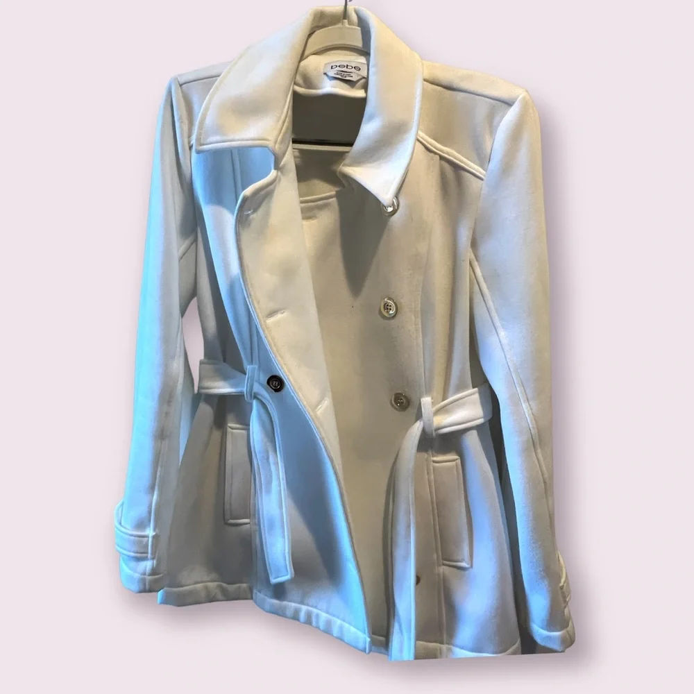 BeBe white Peacoat - Picture 10 of 11